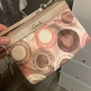 Pink Coach Wrist Bag